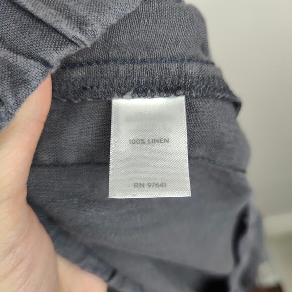 J Jill Linen Pants Women Large Gray Roll Cuff Pull On PureJill Lagenlook Casual - Picture 7 of 9
